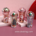 Microlandscape plastic cup Creative glitter summer ice cup